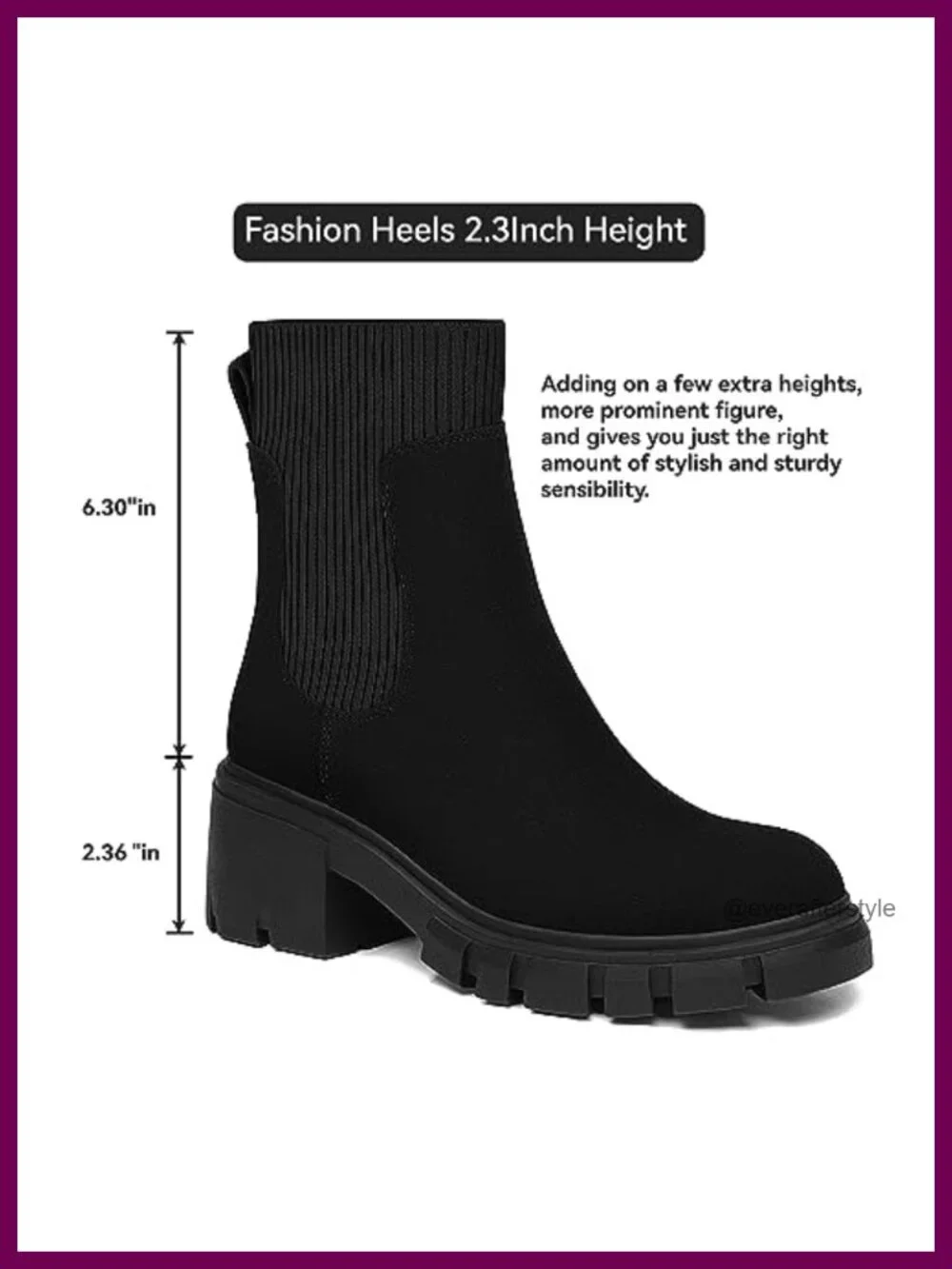 Suede Chelsea Boots Fashion Slip On Platform Ankle Boots Lug Sole Chunky Booties